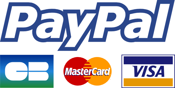 Paiement sécurisé par PayPal, carte bancaire, Mastercard et Visa